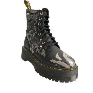 New Dr Martens Animal Print Smooth Leather Studded Jadon Bootie 6